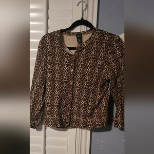 Animal print cardigan